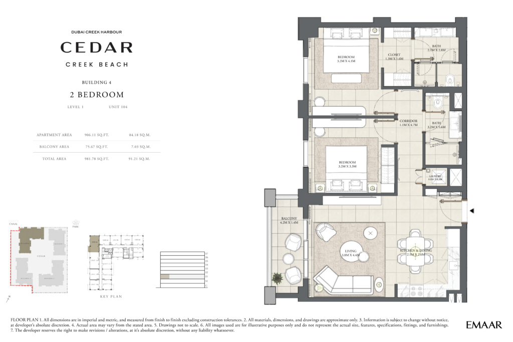 Emaar Cedar Building 4 - 2 BHK