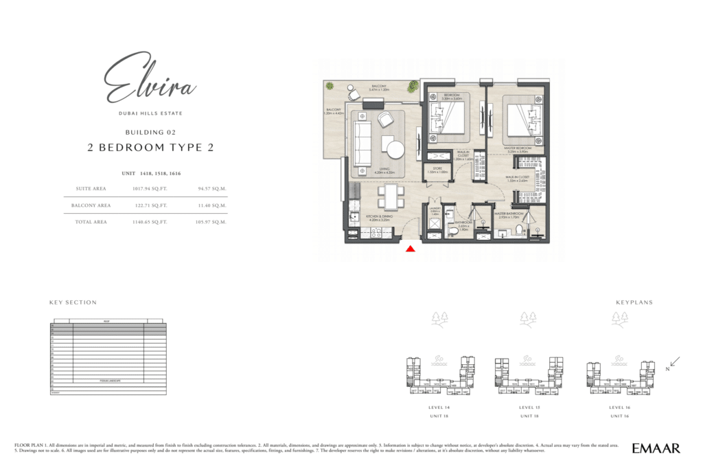 Emaar Elvira 2 BHK Type 2