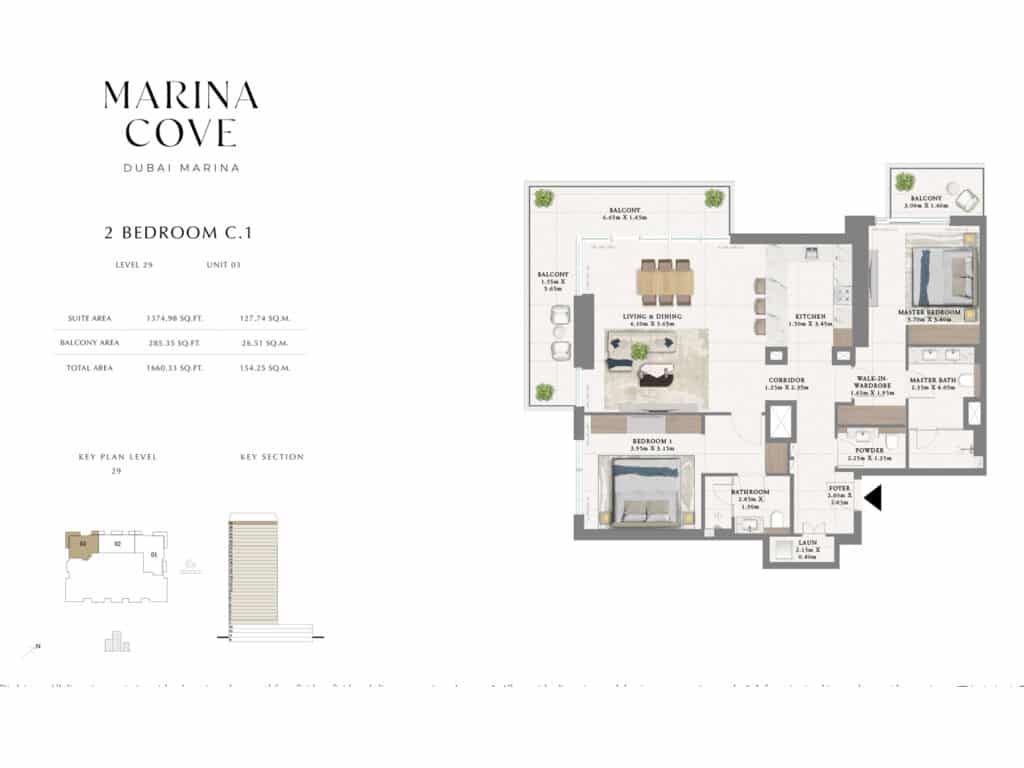 Emaar Marina Cove 2bd type3