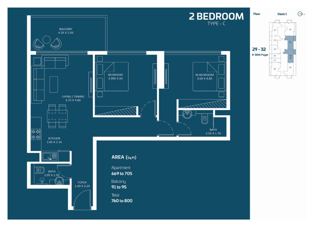 Oasiz_floor_plans_2 BR Type C