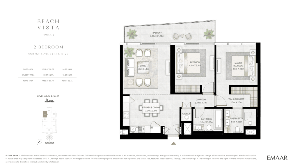 Beach Vista Tower 2 2Bhk Unit 2