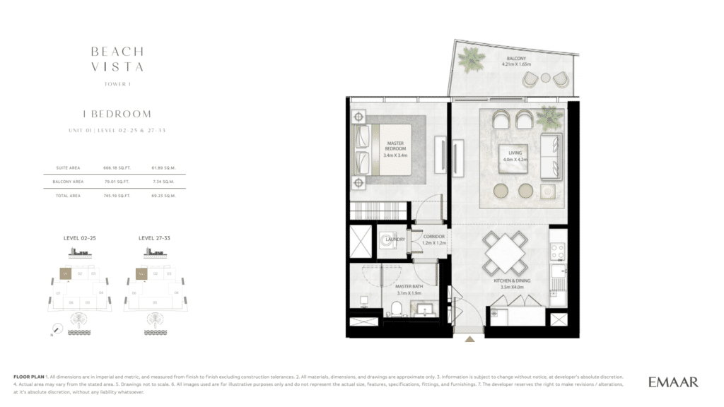 Beach Vista Tower 1 1 Bhk Unit 1