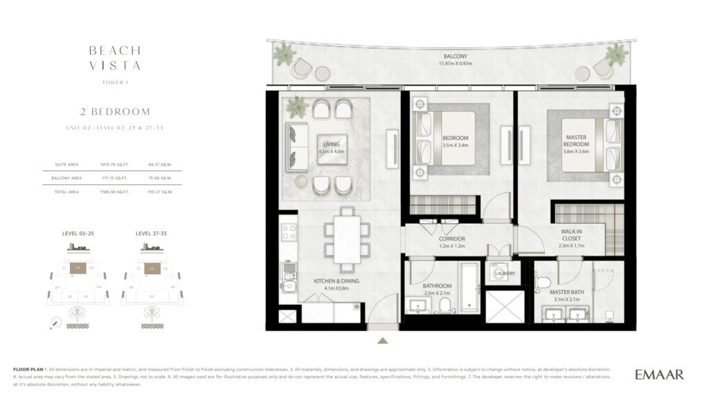 Beach Vista Tower 1 2Bhk Unit 2