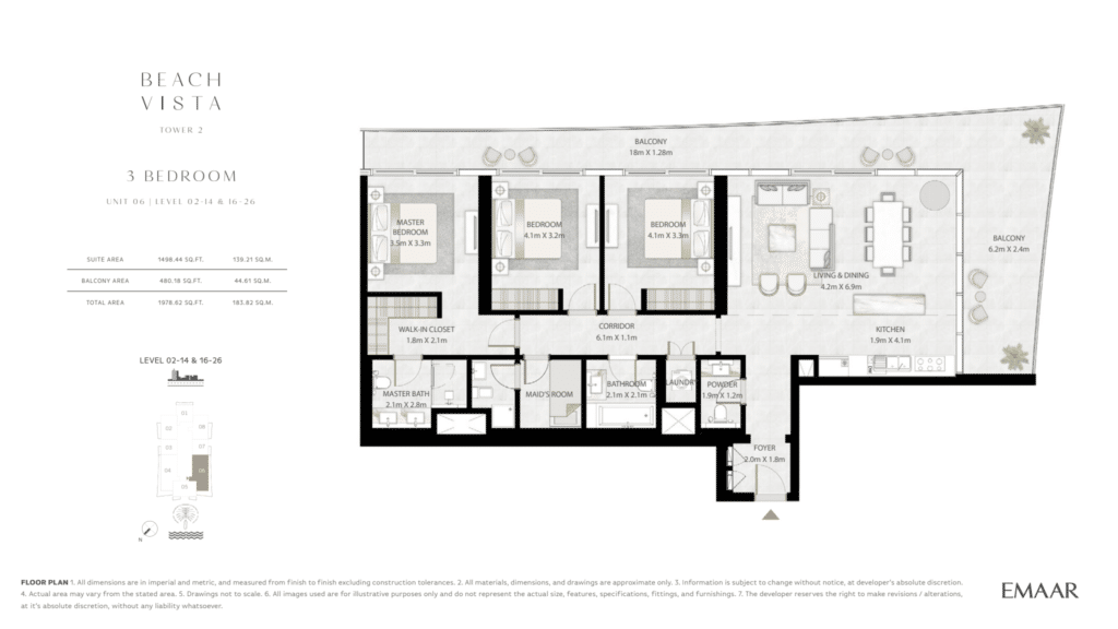 Beach Vista Tower 2 3Bhk Unit 6