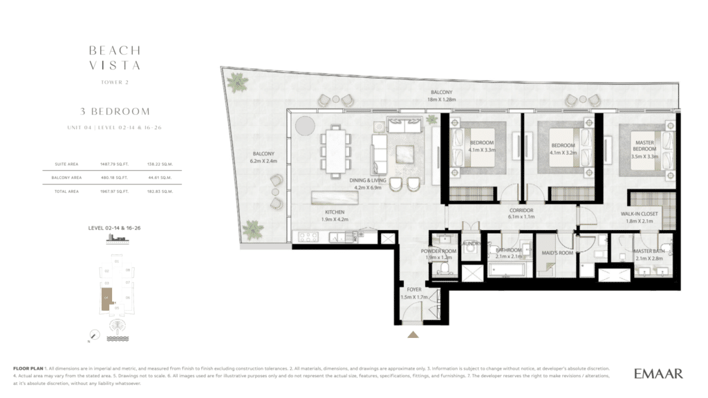 Beach Vista Tower 2 3Bhk Unit 4