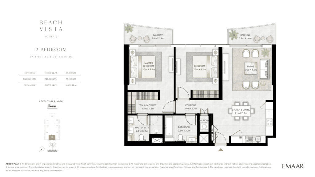 Beach Vista Tower 2 2Bhk Unit 5