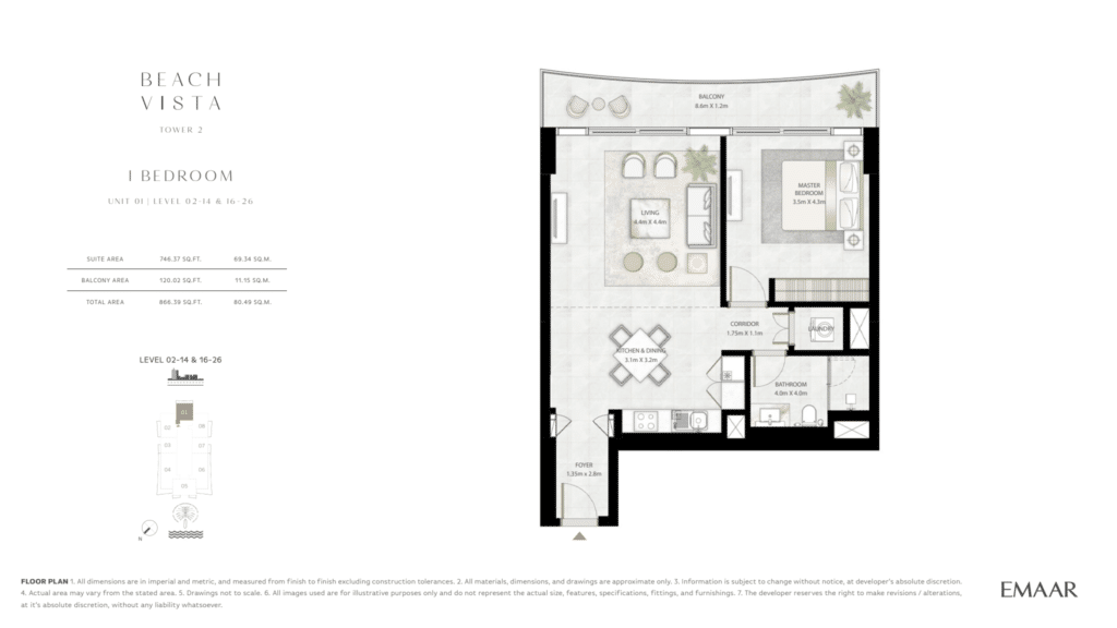 Beach Vista Tower 2 1Bhk Unit 1