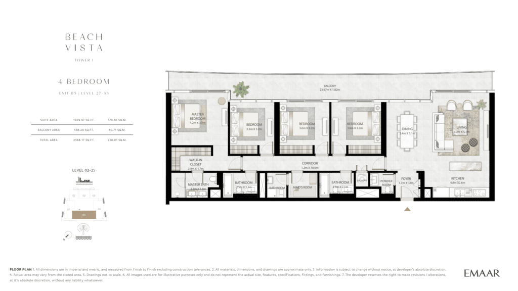 Beach Vista Tower 1 4Bhk Unit 5