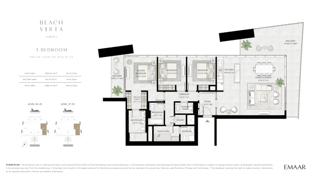 Beach Vista Tower 1 3Bhk Unit 4