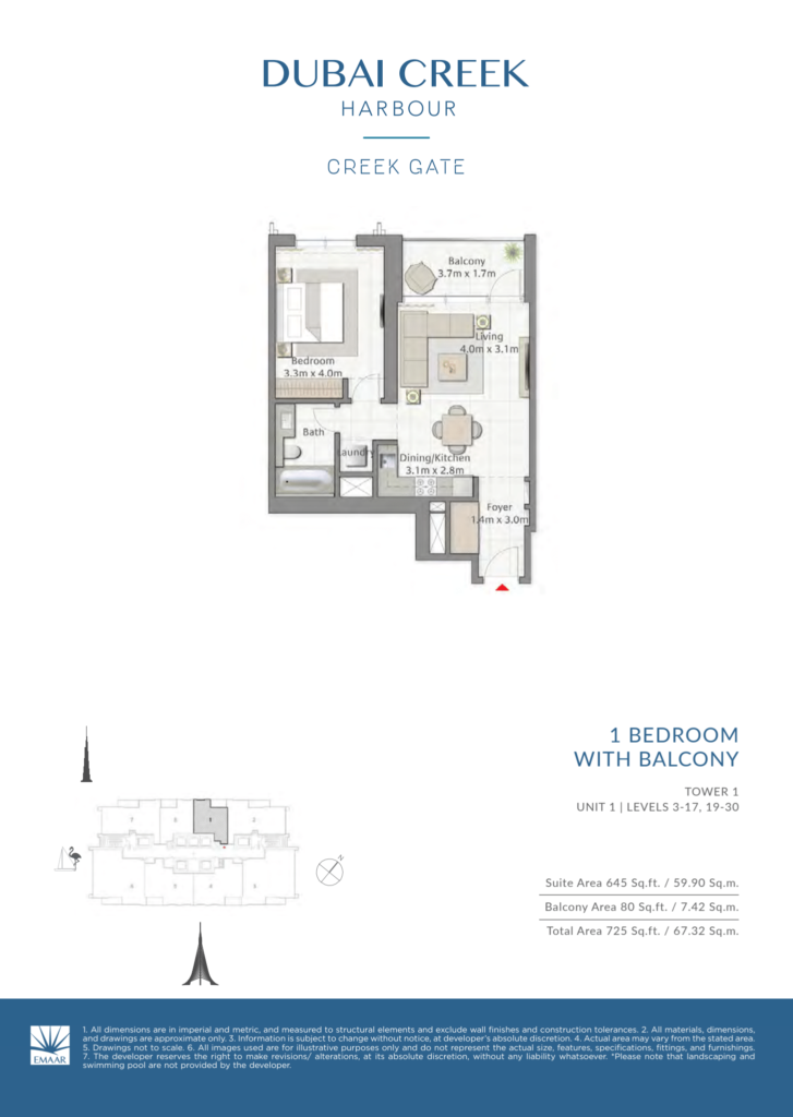 Creek Gate Tower 1 1Bhk Unit 1