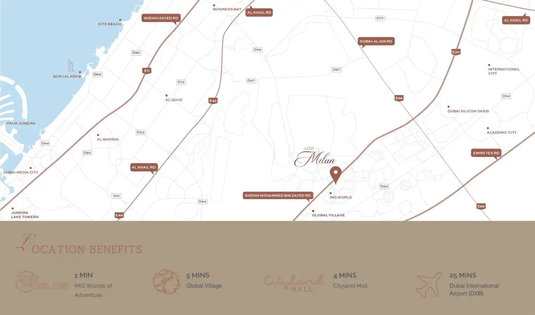 Azizi milan location