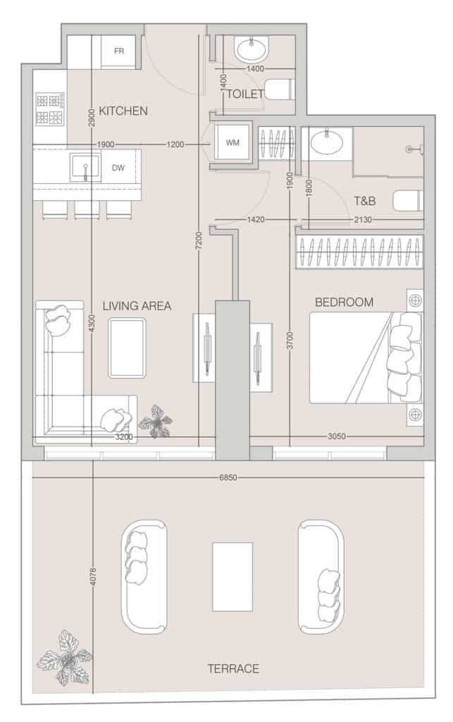 object1 the f1fth tower 1 BHK TYpe B