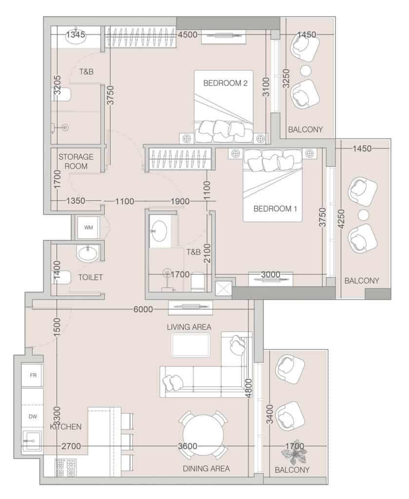 OBJECT1 the f1fth tower 2 bhk type b