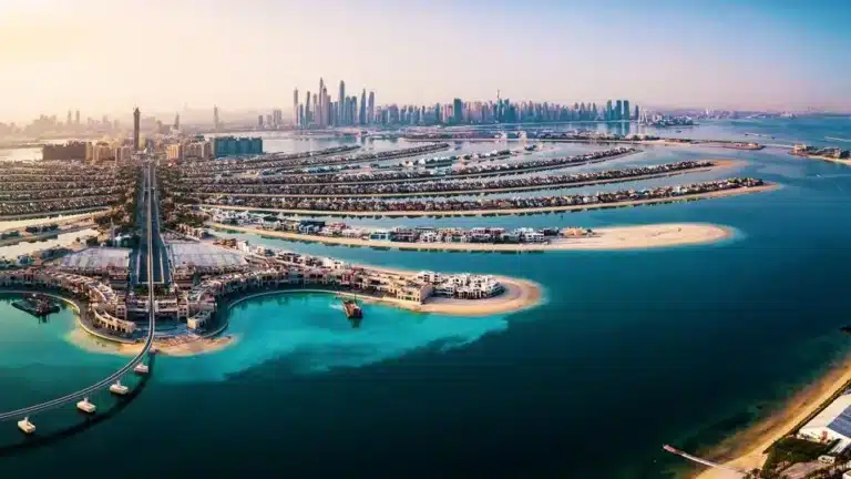 aerial view of palm jumeirah
