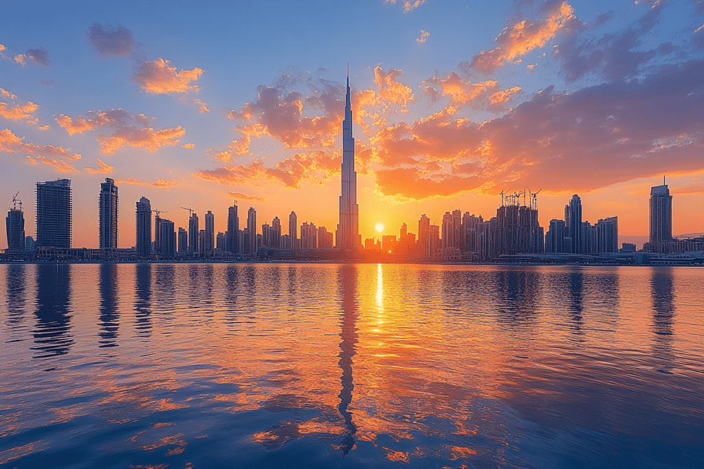 wide view of dubai downtown