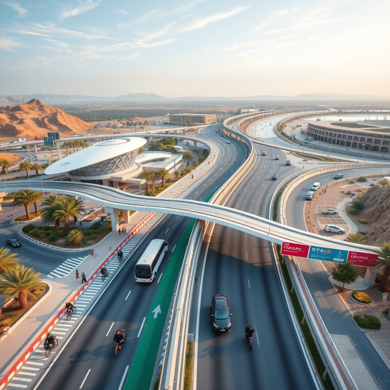Over view of dubai transport hub