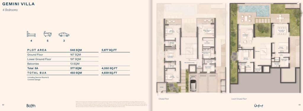 ora bayn 4 bedroom Gemini villa