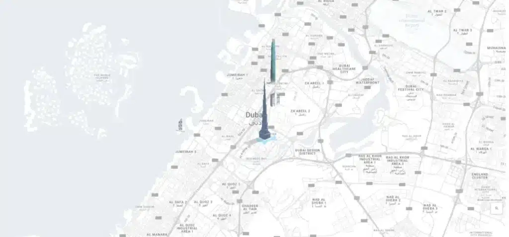 burj azizi map