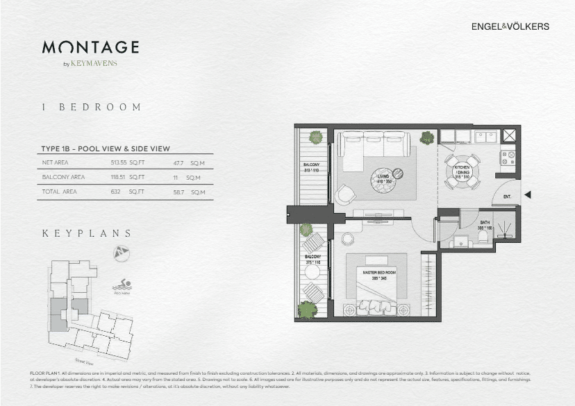 KEY mavens montage 1bhk type 1B