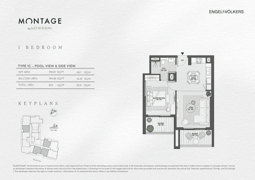 KEY mavens montage 1bhk type 1C