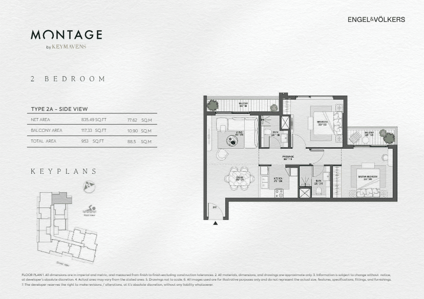 KEY mavens montage 2bhk type 2A