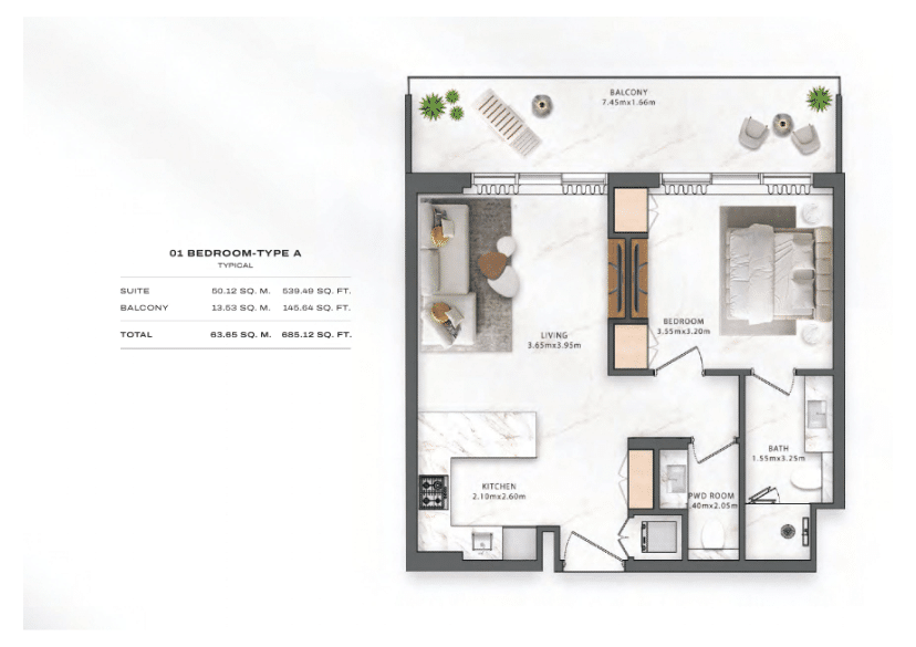 Panthoen one central 1bhk type A