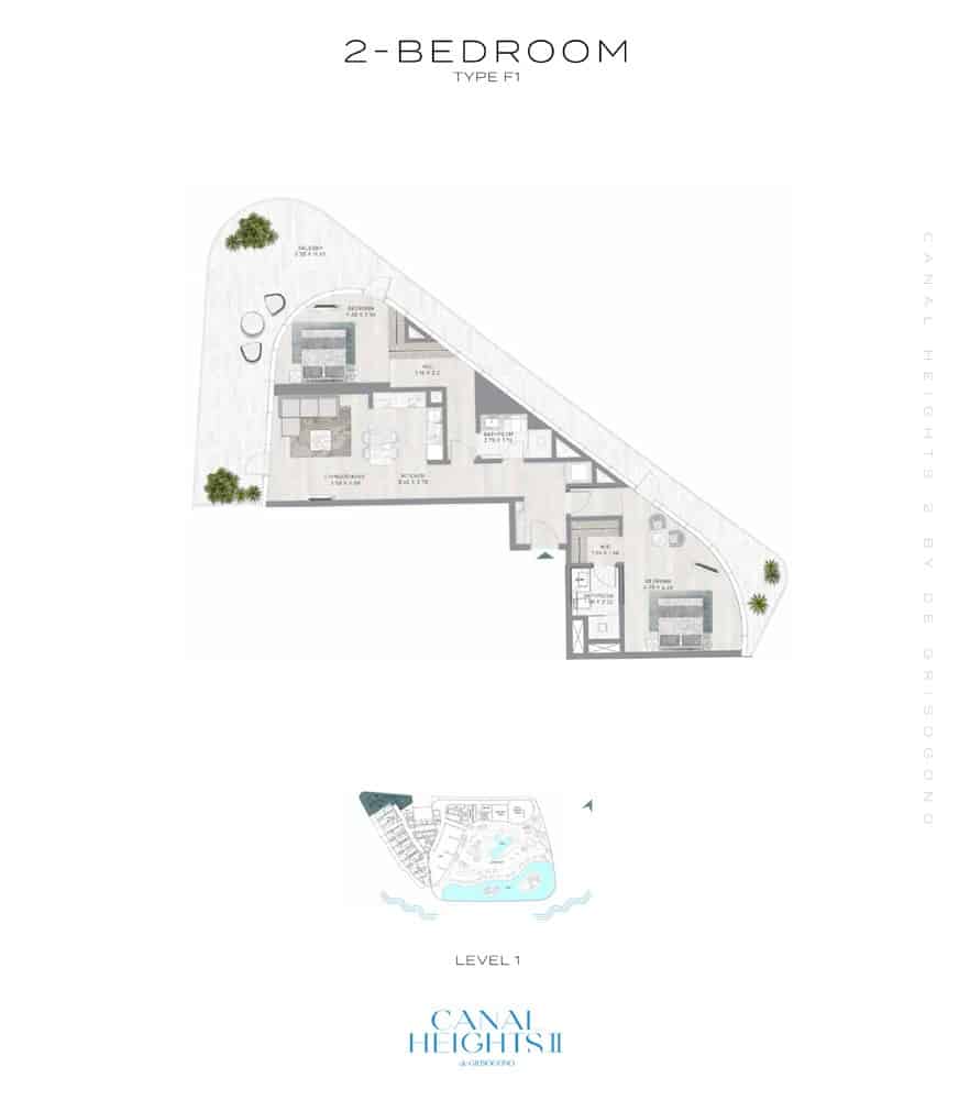 damac canala heights 2 2bd type f1