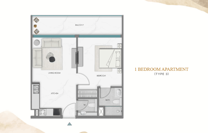 samana hills south 1 bhk type 3