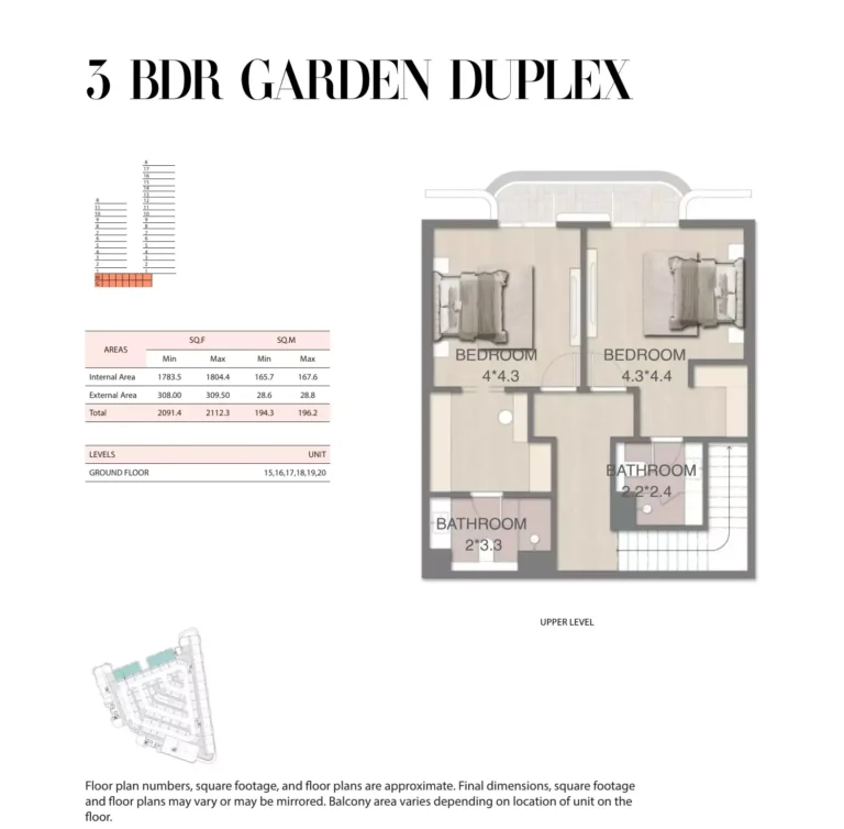 3 BDR Garden Duplex Type 2