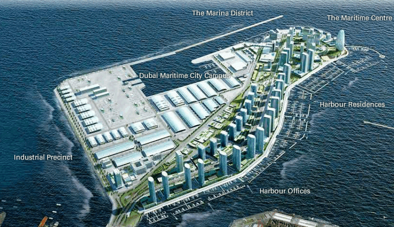 Dubai maritime city location