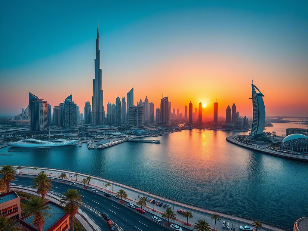 sun set view from dubai
