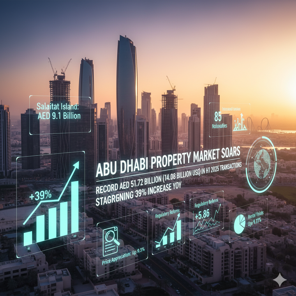 Abu Dhabi Real Estate Hits AED 51.72bn in H1 2025 | Investment Opportunities