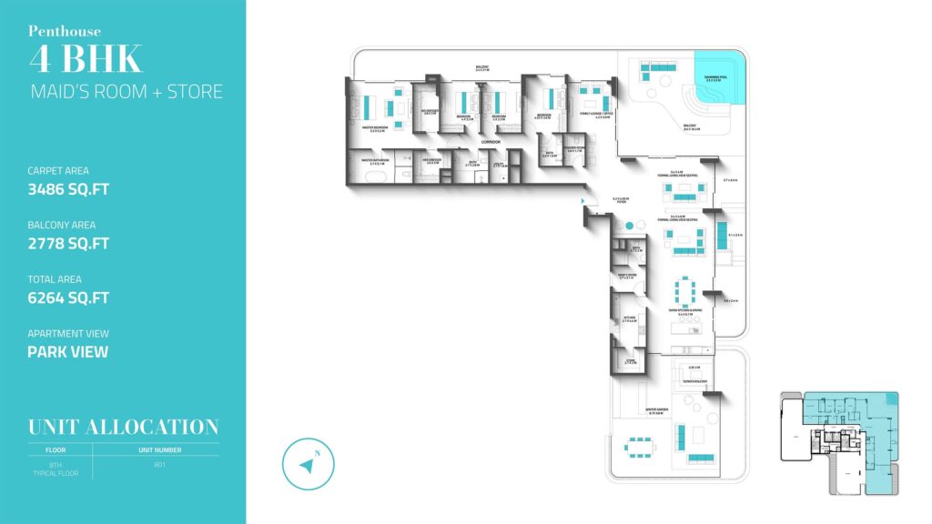 REEF 997 4BHK PENTHOUSE