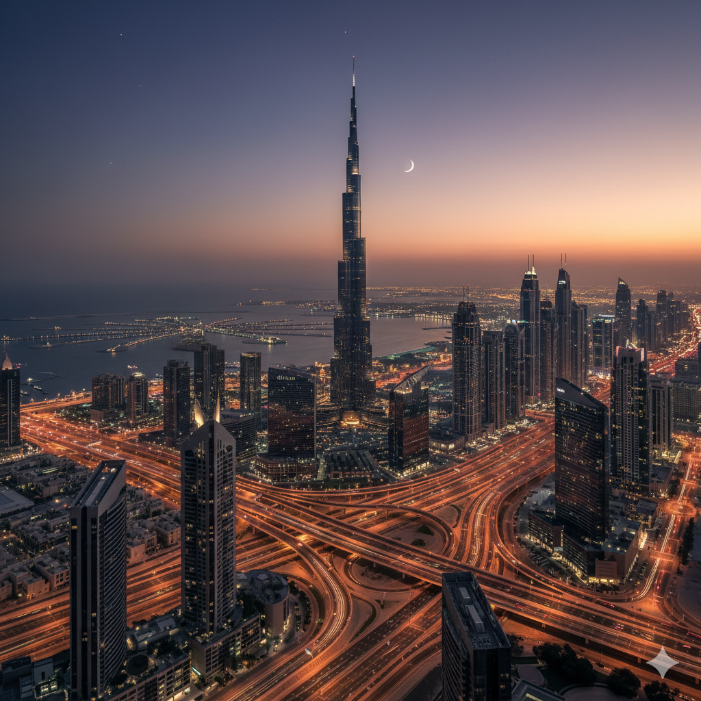 Dubai night view