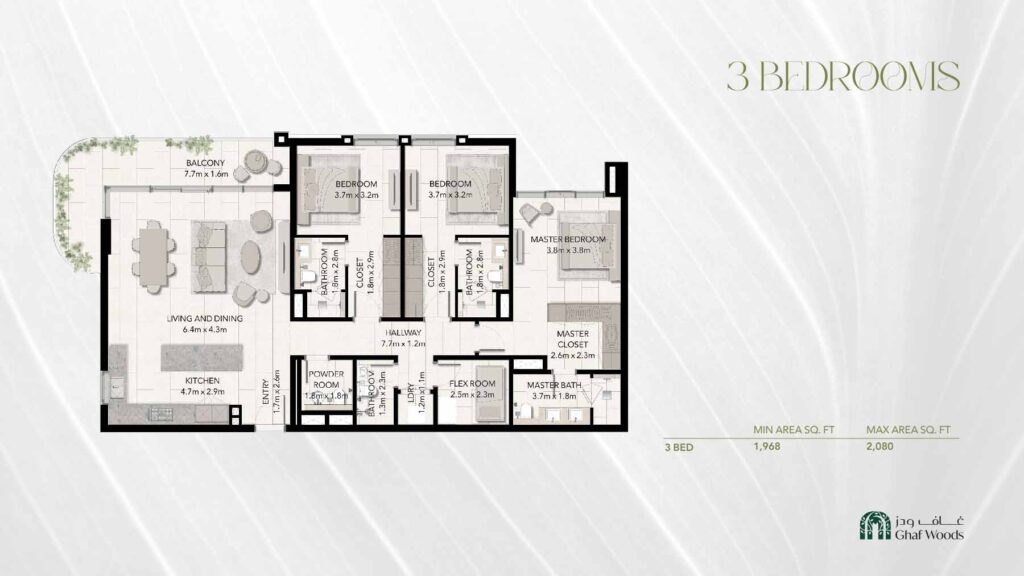 Capria ghaf woods 3 bHK