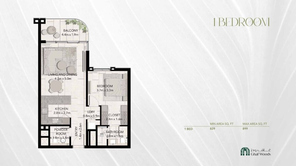 Capria ghaf woods 1 BHK