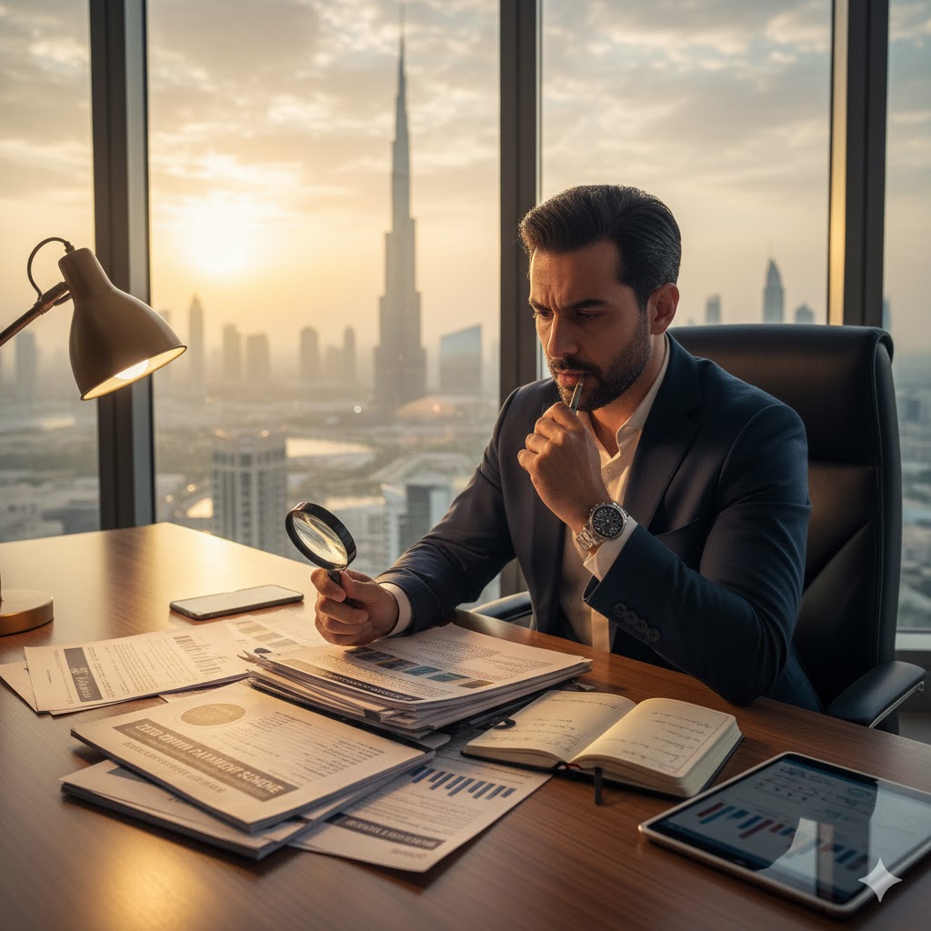 an expert taking out otes of loop holes in real estate dubai