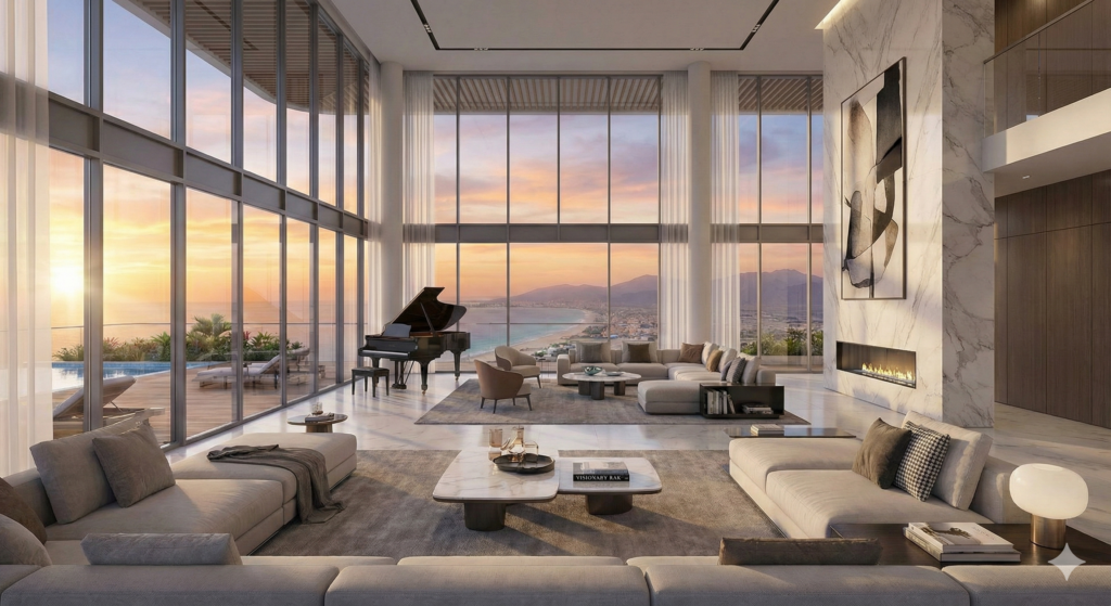 Grand living area of mansion