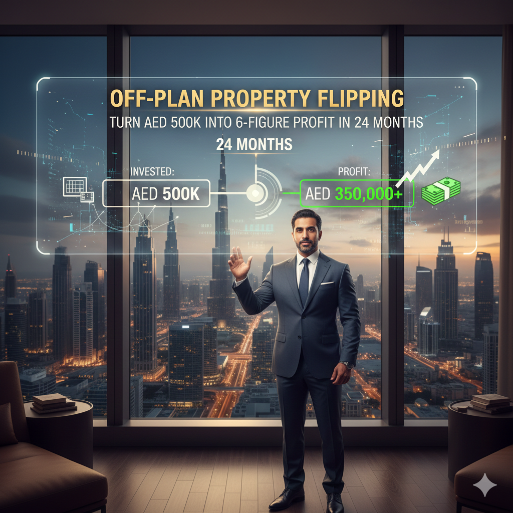 Off-Plan Property Flipping: Turn AED 500K Into 6-Figure Profit in 24 Months