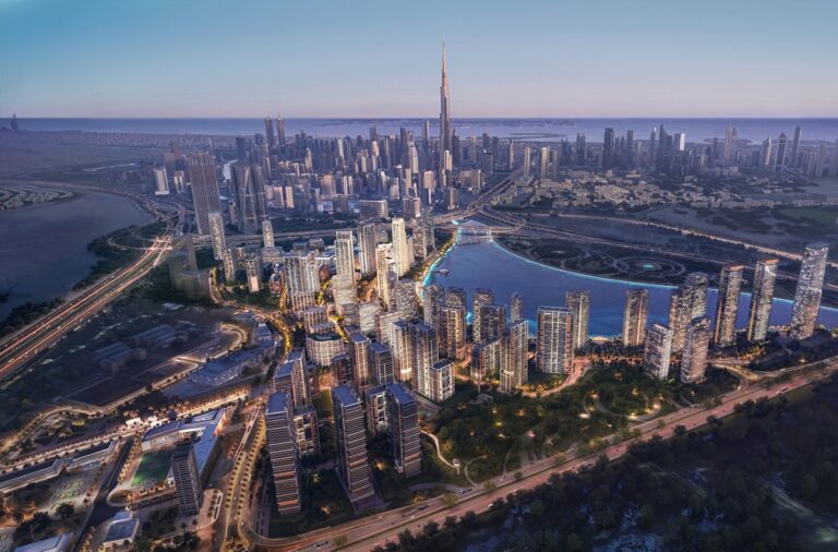 Dubai Design District unveils a massive new waterfront masterplan with canal-front homes.