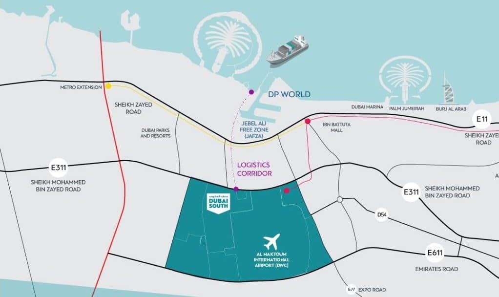 Dubai-South-Location-Map