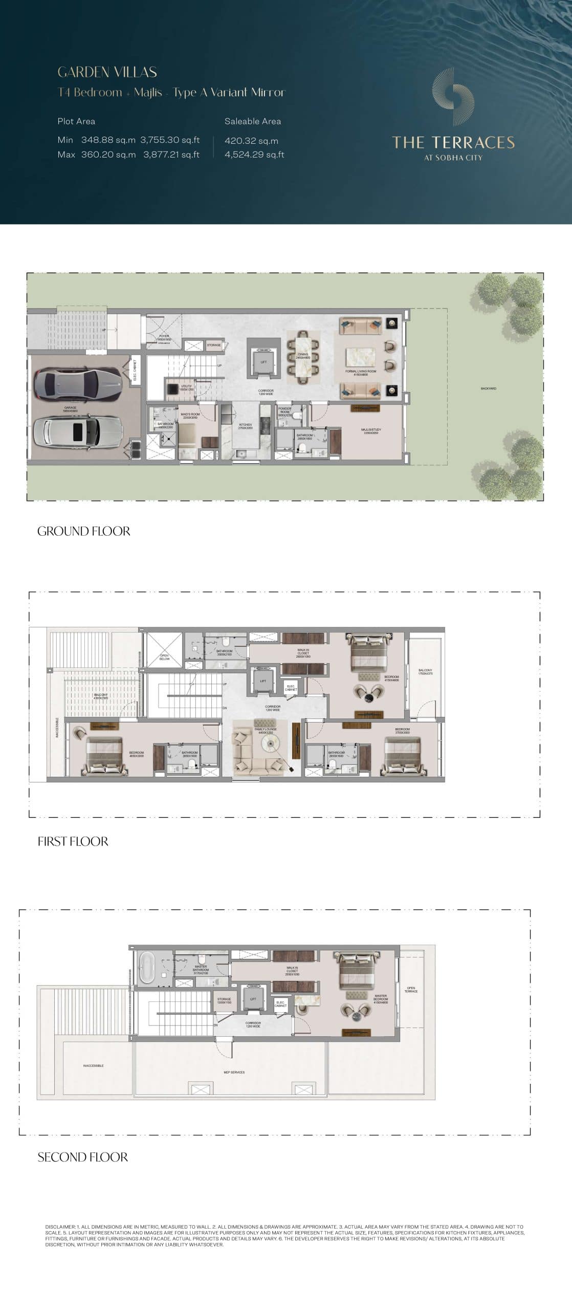 The terraces — T4 Bedroom + Majlis - Type A Variant Mirror