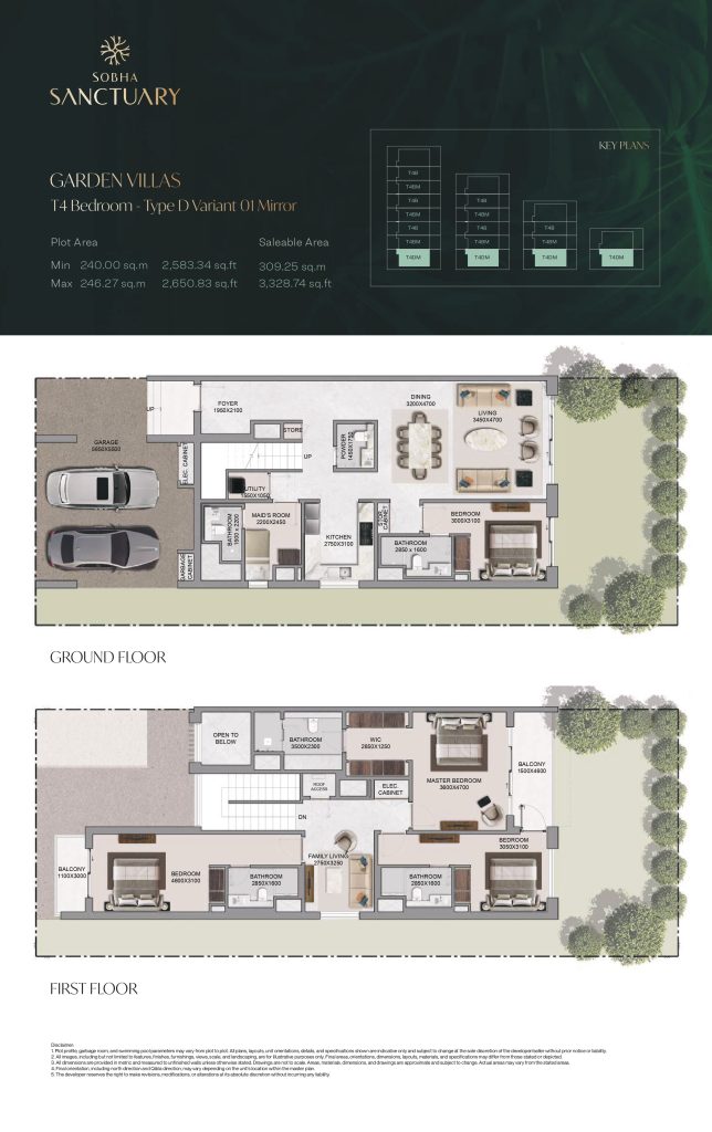 Garden Villas T4 Bedroom - Type D Variant 01 Mirror