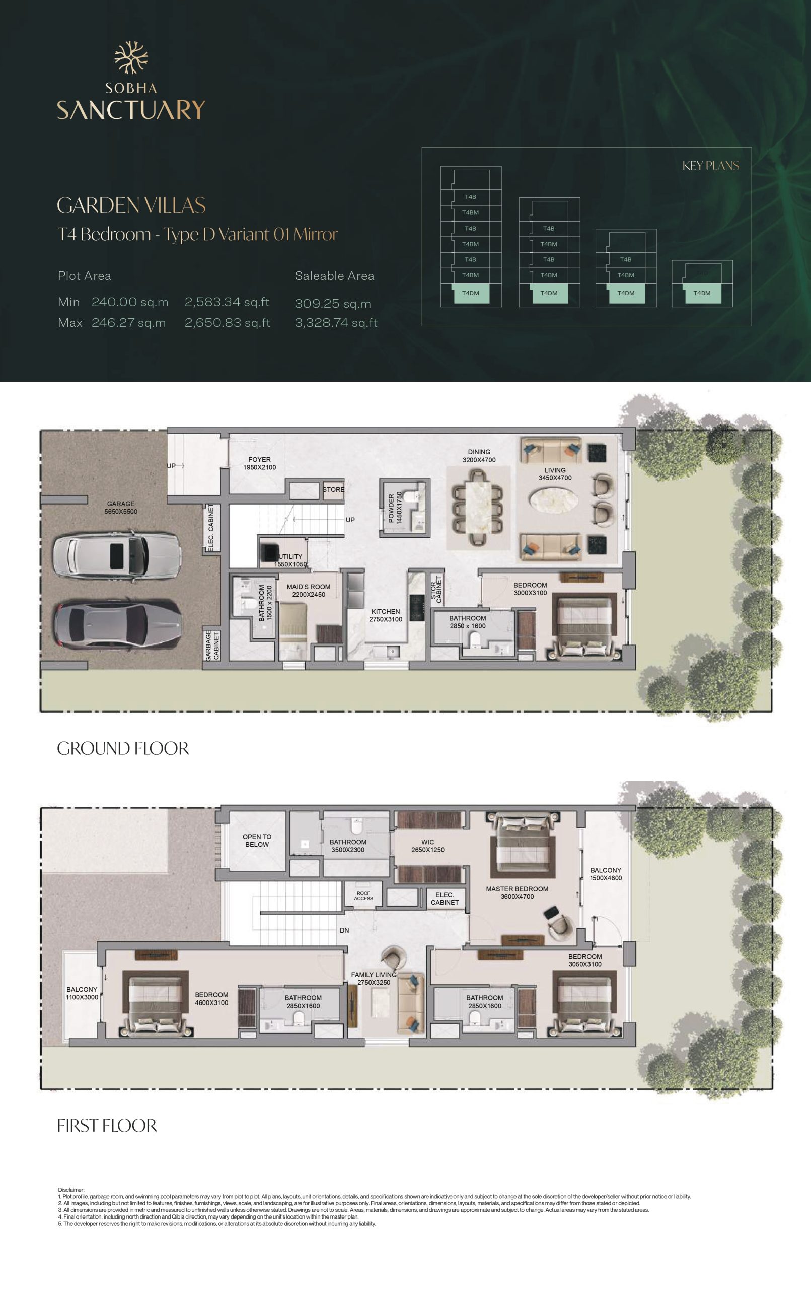 Garden Villas T4 Bedroom - Type D Variant 01 Mirror