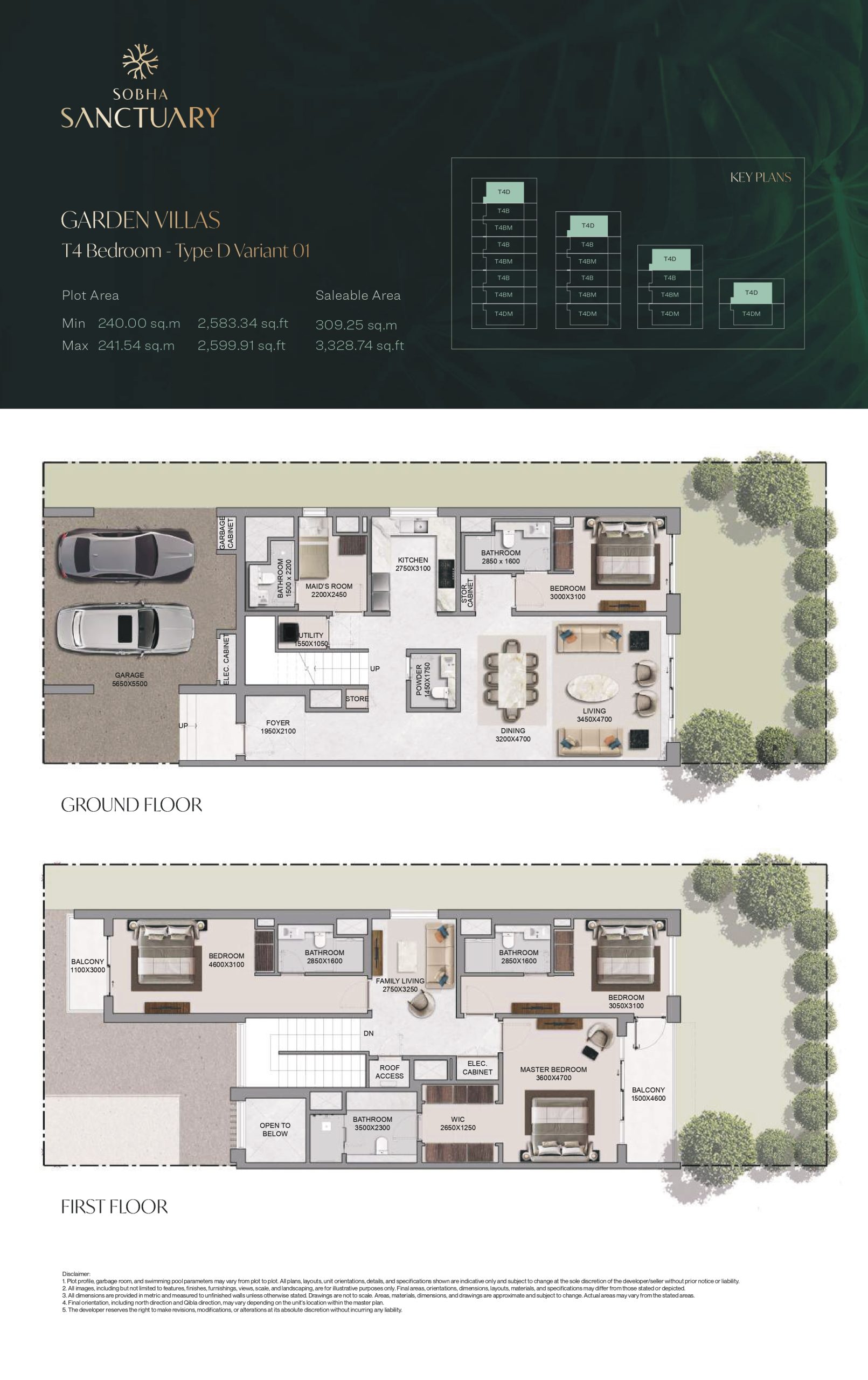 Garden Villas T4 Bedroom - Type D Variant 01 