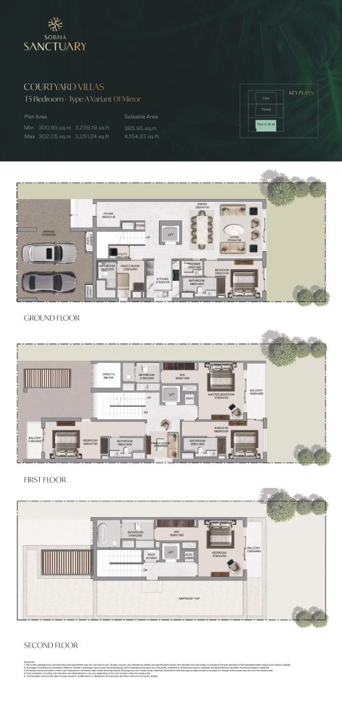 Courtyard Villas T5 Bedroom - Type A Variant 01 Mirror