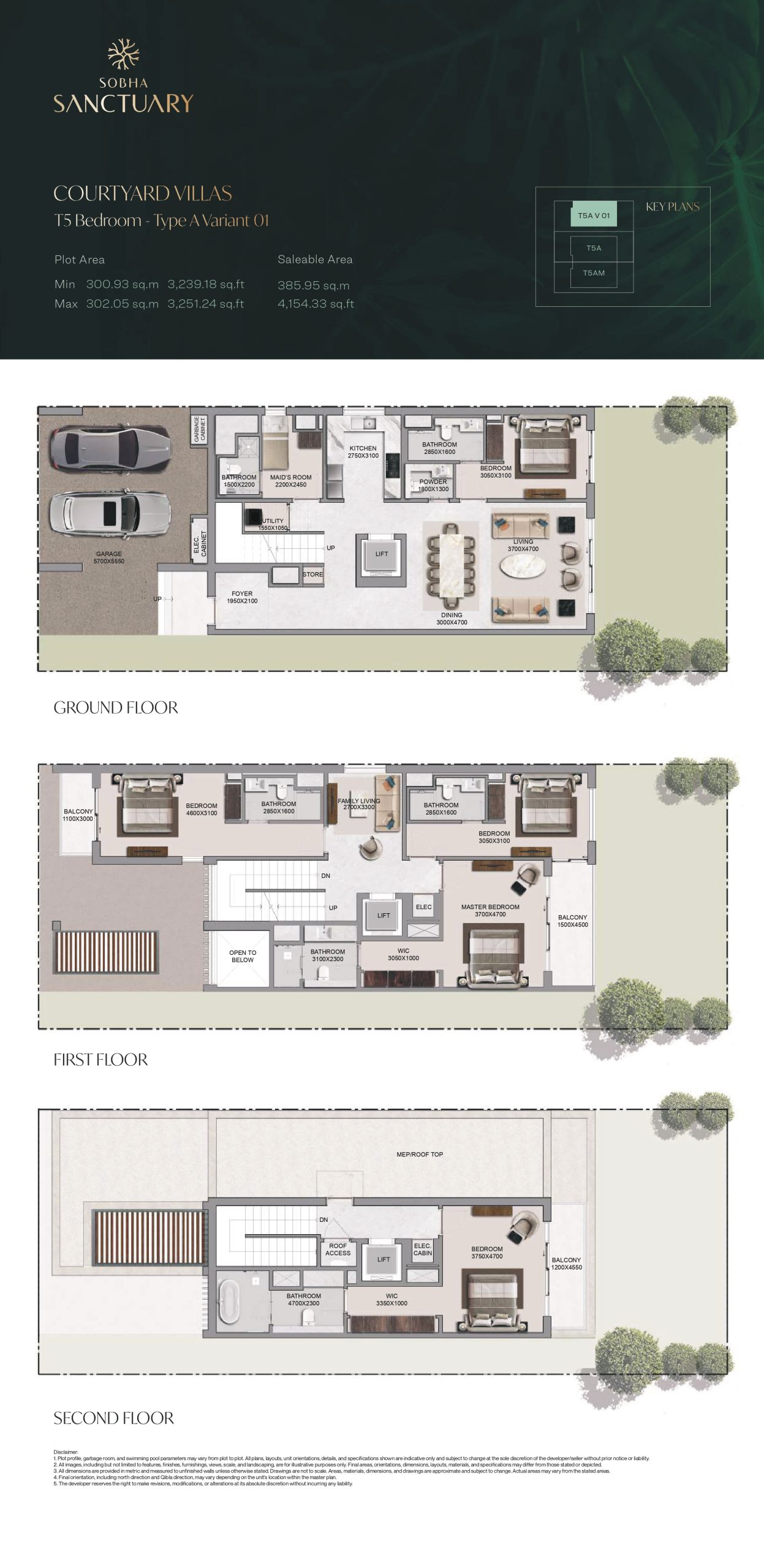 Courtyard Villas T5 Bedroom - Type A Variant 01
