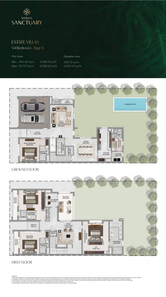 Estate Villas V4 Bedroom - Type A