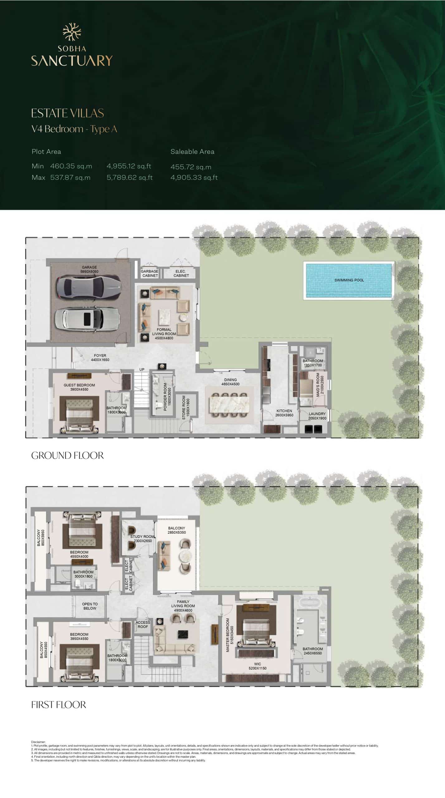 Estate Villas V4 Bedroom - Type A