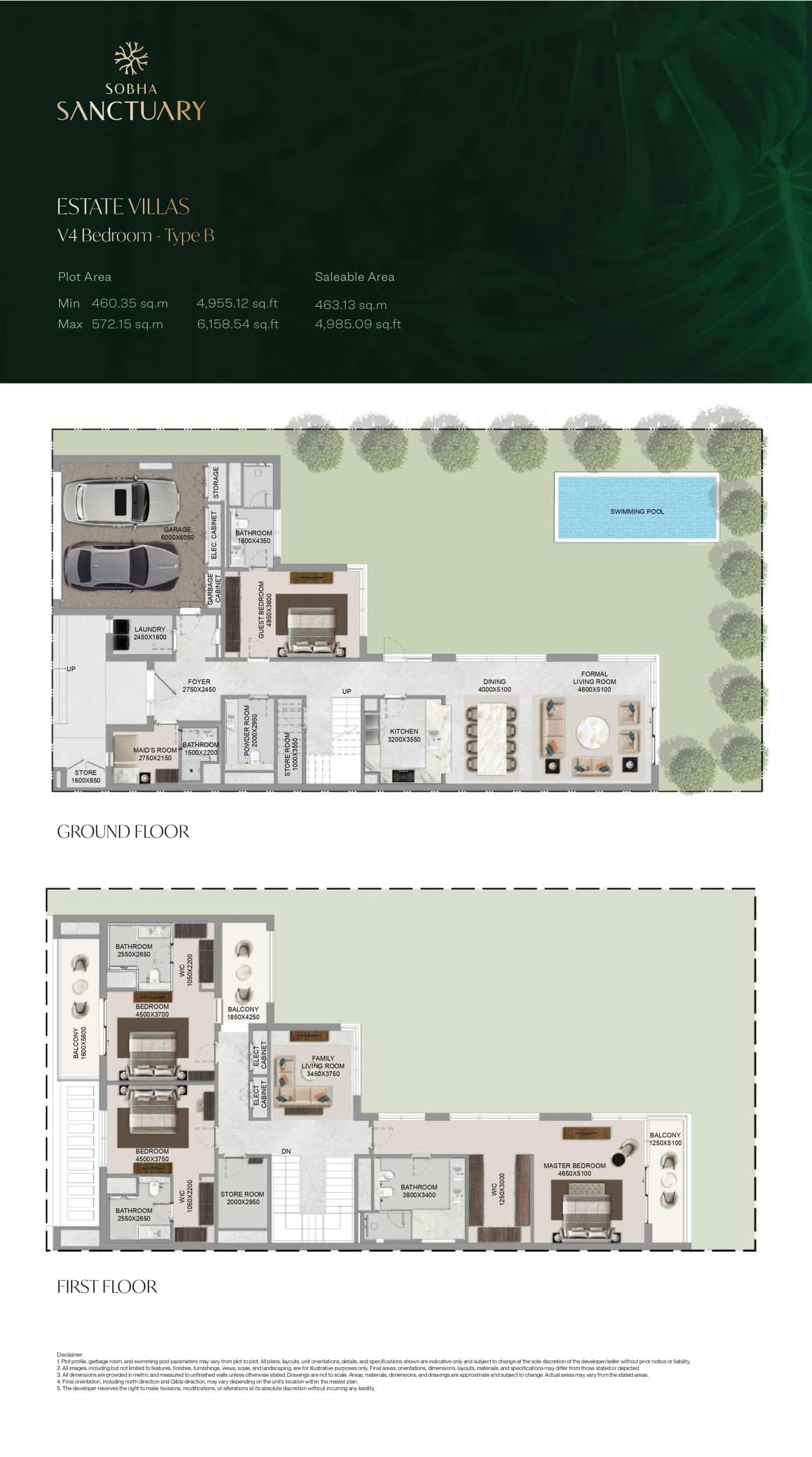 Estate Villas V4 Bedroom - Type B
